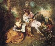 Jean-Antoine Watteau Scale of Love painting